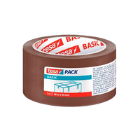 Tesa Pack 6 Cintas de Embalaje Basic 50 mm x 66 mm  Marrón