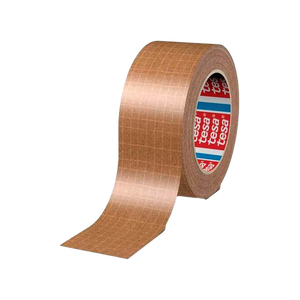 Tesa Pack 6 Rollos Papel Reforzado con Filamento de Fibra 50 mm x 25 mm  Marrón