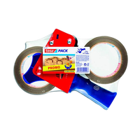 Tesa Precintadora manual + 2 rollos polipropilento de 50 mm x 66 mm color marr&oacute;n