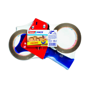 Tesa Precintadora manual  2 rollos polipropilento de 50 mm x 66 mm color marrón