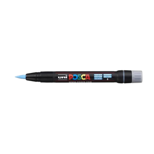 Posca PCF350 Marcador de Pintura  Punta Acrilica Estilo Pincel  Base al Agua  Resistente a la Luz  No Permanente  Inodoro  Ideal para Carteleria y Decoracion  Color Azul Claro