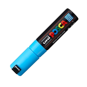 Posca PC8KMarcador de Pintura Punta Biselada Acrilica 8mm Tinta Base al Agua No Permanente Resistente a la Luz Ideal para Carteleria y Decoracion Color Azul Claro Posca PC8KMarcador de Pintura Punta Biselada Acrilica 8mm Tinta Base al Agua No Permanente Resistente a la Luz Ideal para Carteleria y Decoracion Color Azul Claro
