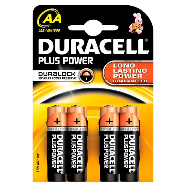 Duracell Pilas Alcalinas Plus Power AA 15V 4 unidades Duracell Pilas Alcalinas Plus Power AA 15V 4 unidades