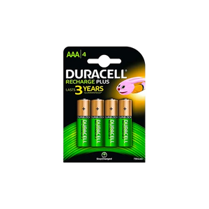 Duracell Pilas Recargables Recharge Plus AAA 750mAh 4 uds Duracell Pilas Recargables Recharge Plus AAA 750mAh 4 uds
