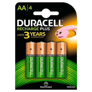 Duracell Pilas Recargables Recharge Plus AA 1300mAh 4 uds Duracell Pilas Recargables Recharge Plus AA 1300mAh 4 uds