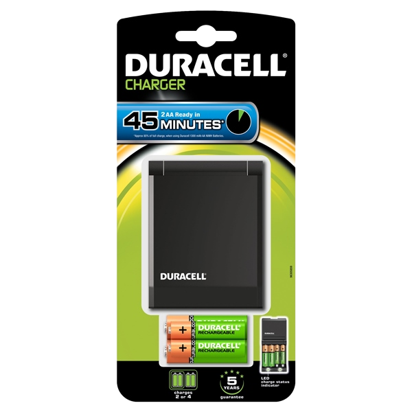 Duracell Cargador de Alta Velocidad  2 Pilas AA y 2 AAA Duracell Cargador de Alta Velocidad  2 Pilas AA y 2 AAA