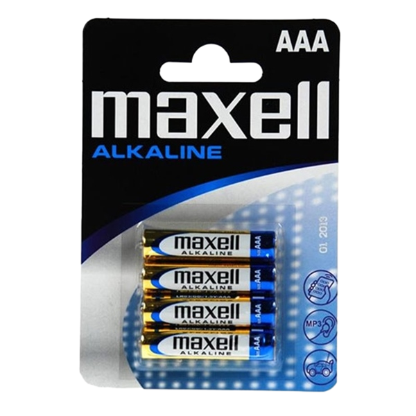 Maxell Pack 4 pilas alcalinas AAA LR03B4  Pilas Maxell Pack 4 pilas alcalinas AAA LR03B4  Pilas