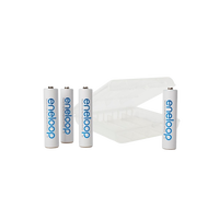 Panasonic Eneloop AAA 750mAh x4  caja para pilas