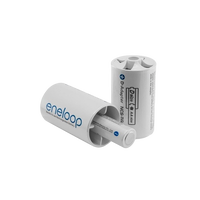 Panasonic Eneloop Adaptador de pilas AAAAA a D x2