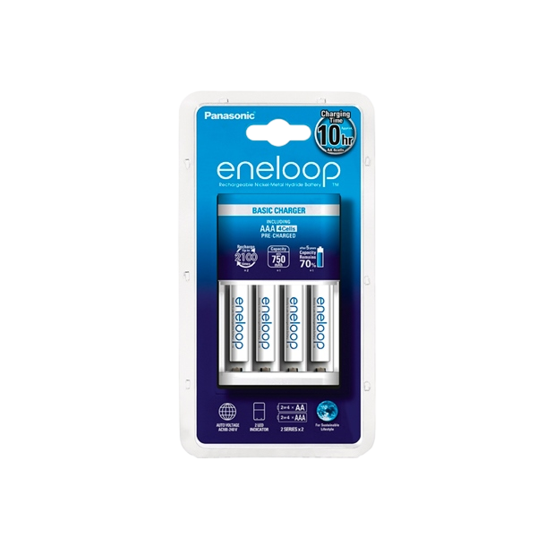 Panasonic Eneloop Cargador Básico  4 pilas AA 1900mAh Panasonic Eneloop Cargador Básico  4 pilas AA 1900mAh