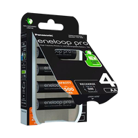 Panasonic Eneloop Pro AA  Pack de 4 pilas 2500mAh  Pilas Recargables NIMH