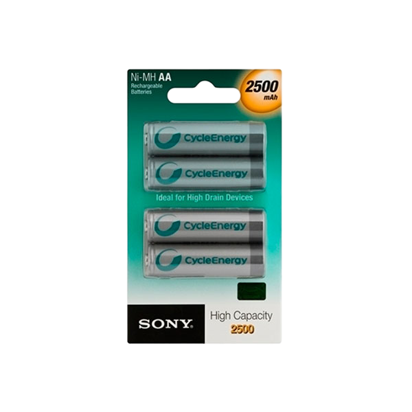 Sony Cycle Energy Premium Recargable 4xAA 2500mAh  Pilas Sony Cycle Energy Premium Recargable 4xAA 2500mAh  Pilas