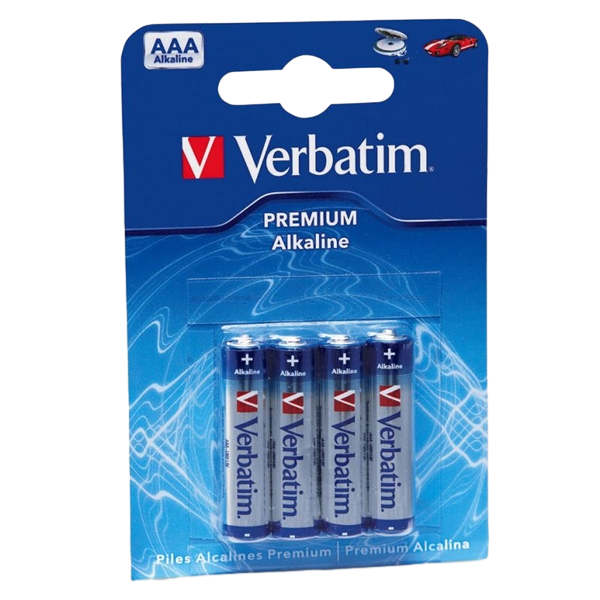 Verbatim Pack de 4 pilas alcalinas AAA Pilas Verbatim Pack de 4 pilas alcalinas AAA Pilas