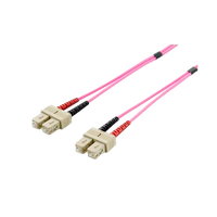 Equip Fibra Óptica OM4 Multimodo Dúplex SCSC libre halógenos 1 metro  Cable