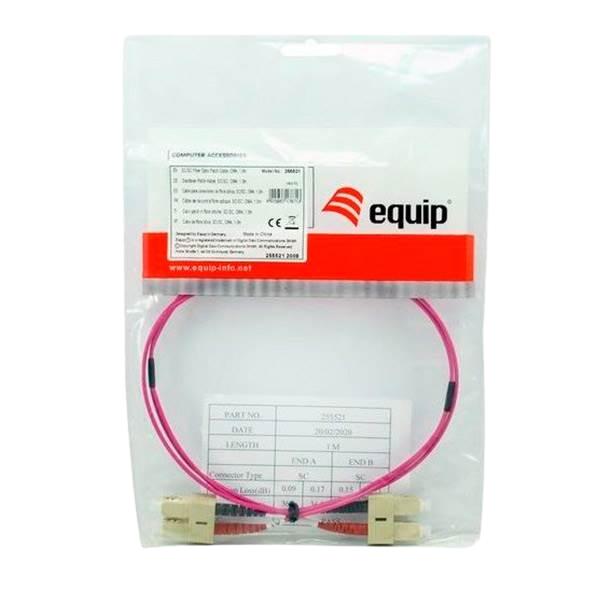 Equip Fibra Óptica OM4 Multimodo Dúplex SCSC libre halógenos 2 metros  Cable Equip Fibra Óptica OM4 Multimodo Dúplex SCSC libre halógenos 2 metros  Cable