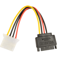 Gembird CCSATAPS  Cable Interno de Alimentación SATA a Molex 4Pin 15 cm