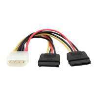 Cable molex a 2 SATA - Cable de alimentaci&oacute;n