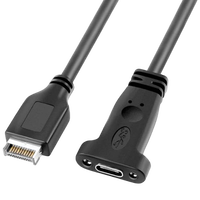 OEM Cable USB C Tipo E Placa a USB C Hembra 50cm v2 Cable