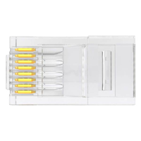 Conector RJ45 CAT6 CAT5E CAT5 tipo 8p8c UTP con orificio pasa cables