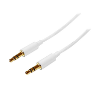 StarTechcom 2m White Slim 35mm Stereo Audio Cable