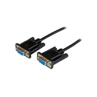 StarTech.com 1m Black DB9 RS232 Serial Null Modem Cable F/F