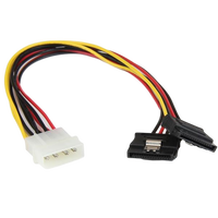 StarTechcom 12in 4 Pin Molex LP4 to 2x Latching SATA Power