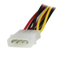 StarTechcom 12in 4 Pin Molex LP4 to 2x Latching SATA Power