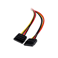 StarTechcom 12in LP4 to 2x SATA Power Y Cable Adapter