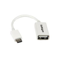 StarTechcom Cable Adaptador Micro USB a USB OTG Blanco de 1