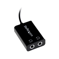 StarTechcom Black Slim Mini Jack Headphone Splitter  Cable