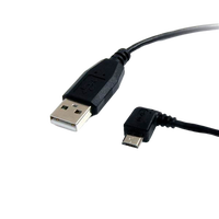 StarTechcom Cable de 30cm USB A a Micro USB B Acodado a la