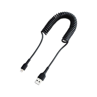 StarTechcom Cable 1m USB a Lightning Rizado MFi Negro Carga para iPhone