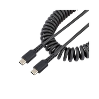 StarTech.com Cable de 50cm de Carga USB C, USB Tipo C Rizado USB 2.0