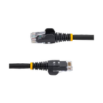 StarTechcom Cable de Red Ethernet CAT6 UTP sin Enganches  Negro  50cm