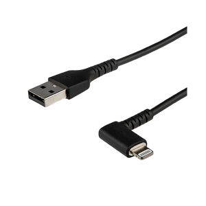 StarTechcom Cable USBA a Lightning Acodado de 1 m  Color Negro