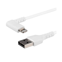 StarTechcom Cable USBA a Lightning Acodado de 2 m  Color Blanco