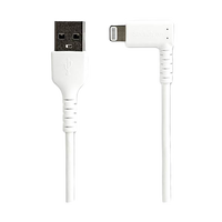 StarTechcom Cable USBA a Lightning Acodado de 2 m  Color Blanco