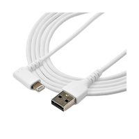 StarTechcom Cable USBA a Lightning Acodado de 2 m  Color Blanco