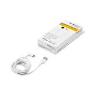 StarTechcom Cable USBA a Lightning Acodado de 2 m  Color Blanco