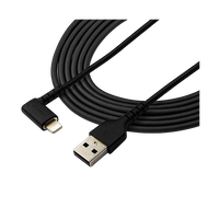 StarTechcom Cable USBA a Lightning Acodado de 2 m  Color Negro