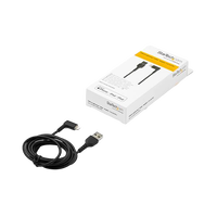 StarTechcom Cable USBA a Lightning Acodado de 2 m  Color Negro