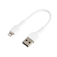 StarTech.com Cable USB-A a Lightning Resistente de 15 cm - Color Blanco