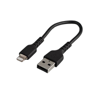 StarTechcom Cable USBA a Lightning Resistente de 15 cm  de Color Negro