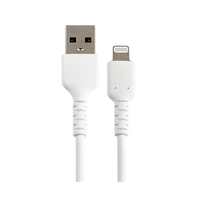 StarTechcom Cable USBA a Lightning Resistente de 30 cm  Color Blanco