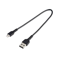 StarTechcom Cable USBA a Lightning Resistente de 30 cm  de Color Negro