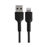 StarTechcom Cable USBA a Lightning Resistente de 30 cm  de Color Negro