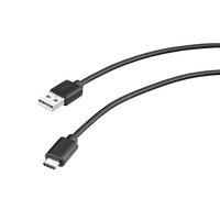 Trust 20445 USB20 Tipo C a A de 1 m Negro  Cable