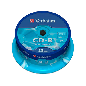 DISCO CDR BOBINA 25 52X 700MB 43432 VERBATIM
