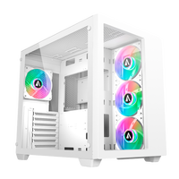 Abysm Danube Sava 285 BX203 ARGB  Caja ATX Cristal Templado Blanca