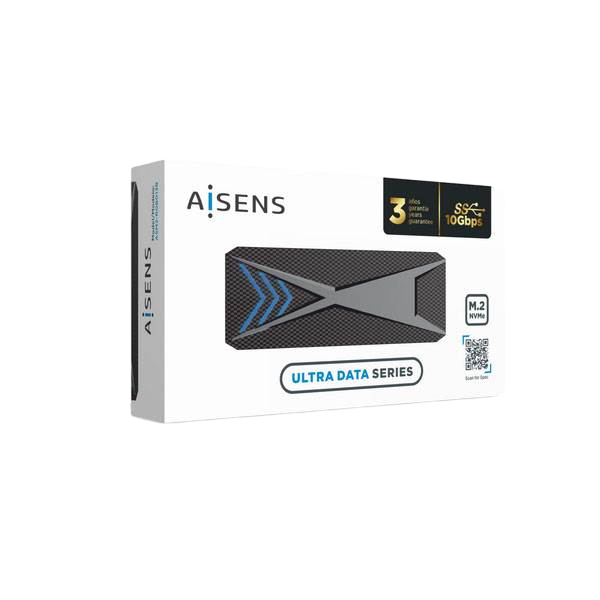 Aisens ASM2RGB013B M2 NVMe USB32 10Gbps Caja Externa SSD Aisens ASM2RGB013B M2 NVMe USB32 10Gbps Caja Externa SSD